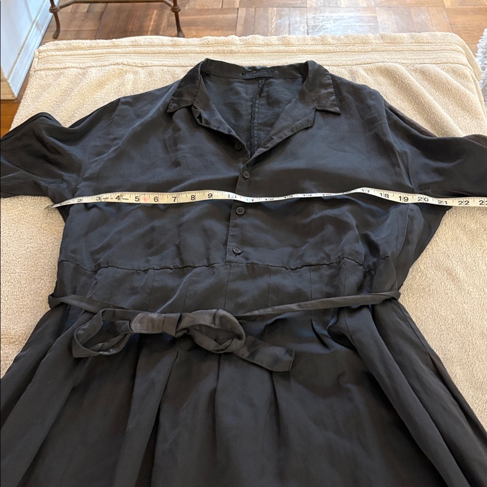 CP Shades gorgeous silk blend black dress w/ great pockets & belt. Made in USA - Picture 11 of 15